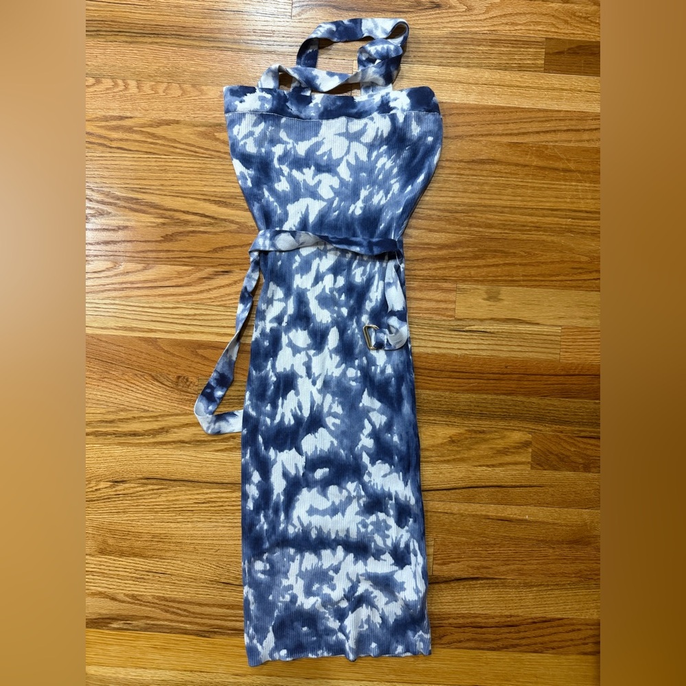 Blue and White Tie-Dye Dress